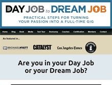 Tablet Screenshot of dayjobtodreamjob.com